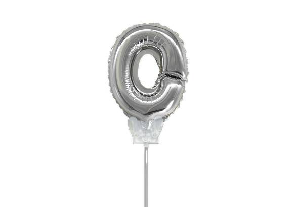 NUMERO 0 PLATEADO DE 7 PULGADAS