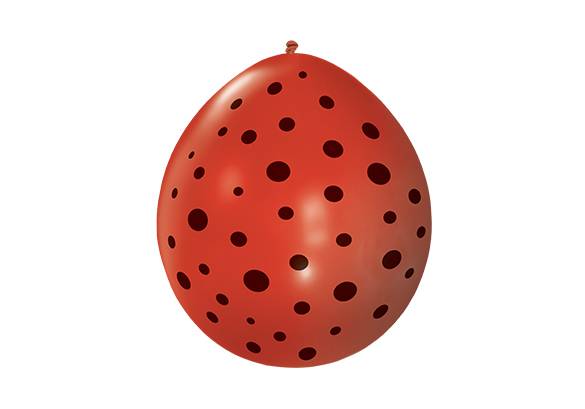 PIÑATA SUPER - LUNAR NEGRO GLOBO ROJO - 24 PULGADAS