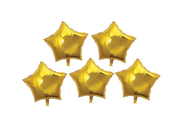 SET 5 ESTRELLAS DORADAS - 5 PULGADAS