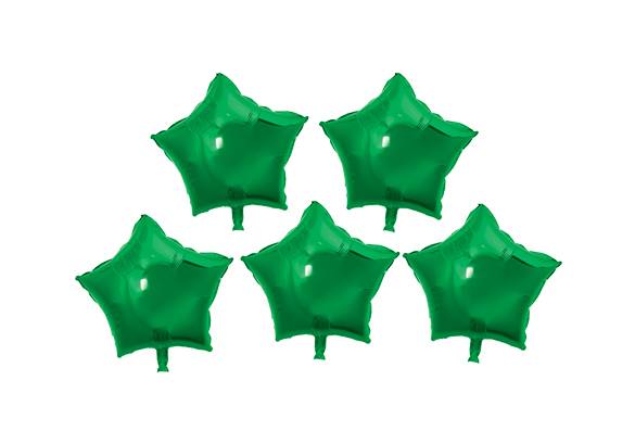 SET 5 ESTRELLAS VERDES - 5 PULGADAS