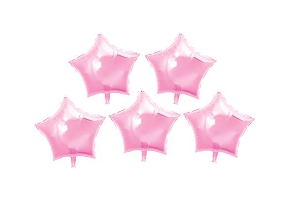 SET 5 ESTRELLAS ROSADAS - 5 PULGADAS