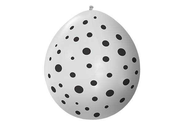 PIÑATA MEGA - LUNAR NEGRO GLOBO BLANCO - 36 PULGADAS