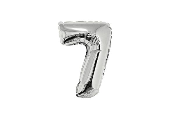 NUMERO 7 PLATEADO DE 16 PULGADAS