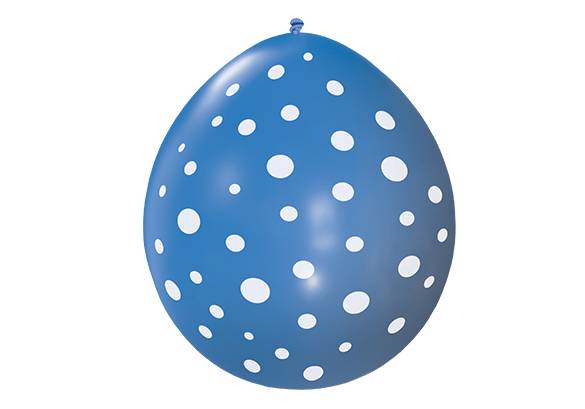 PIÑATA MEGA - LUNAR BLANCO GLOBO AZUL - 36 PULGADAS