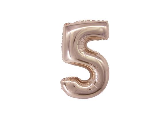NUMERO 5 ROSA GOLD DE 14 PULGADAS