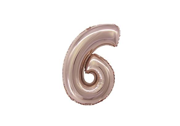 NUMERO 6 ROSA GOLD DE 14 PULGADAS