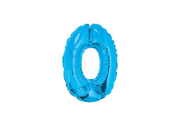 NUMERO 0 CELESTE DE 14 PULGADAS