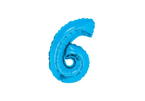 NUMERO 6 CELESTE DE 14 PULGADAS