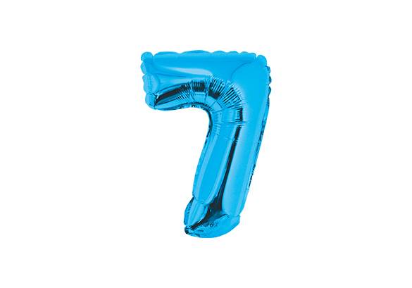 NUMERO 7 CELESTE DE 14 PULGADAS