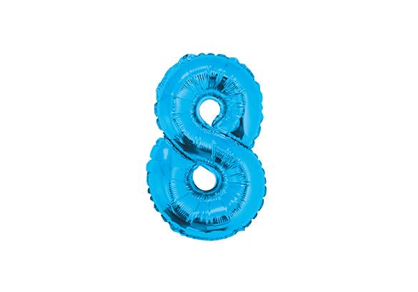 NUMERO 8 CELESTE DE 14 PULGADAS