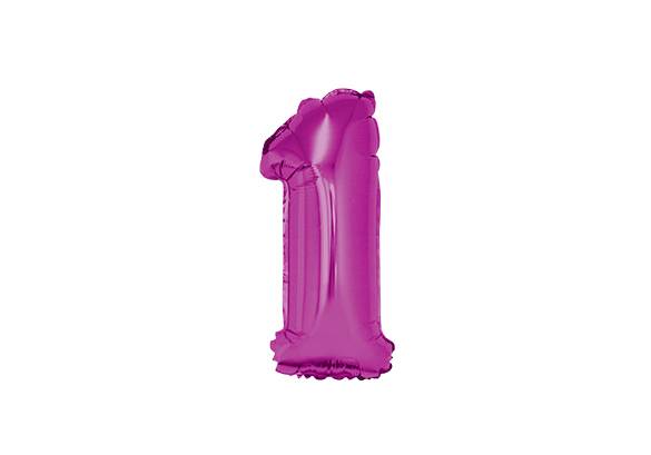 NUMERO 1 ROSA BRILLANTE DE 14 PULGADAS