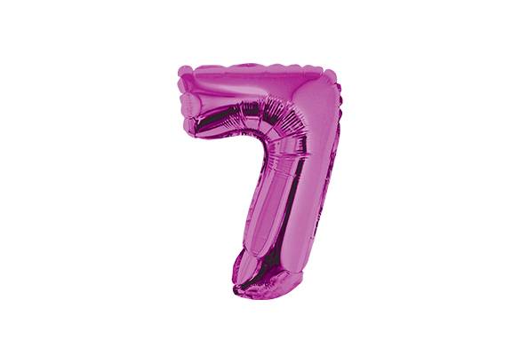 NUMERO 7 ROSA BRILLANTE DE 14 PULGADAS