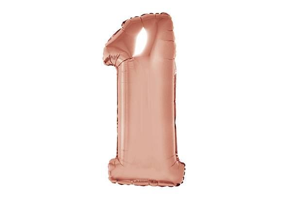NUMERO 1 ROSA GOLD DE 34 PULGADAS