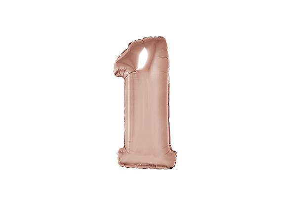NUMERO 1 ROSA GOLD DE 16 PULGADAS