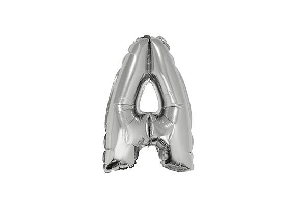 LETRA A PLATEADA DE 14 PULGADAS