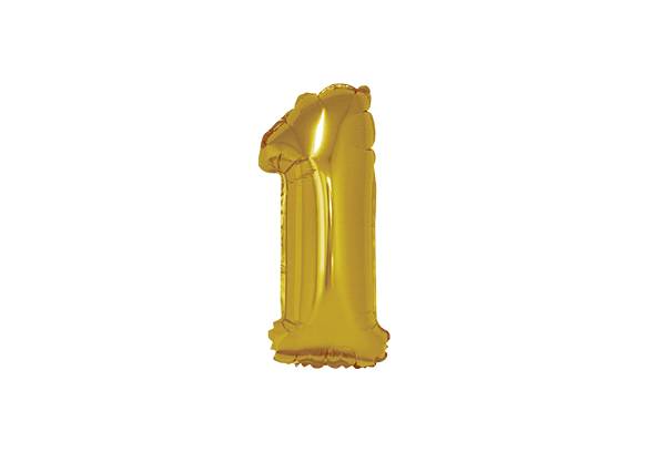 NUMERO 1 DORADO DE 14 PULGADAS