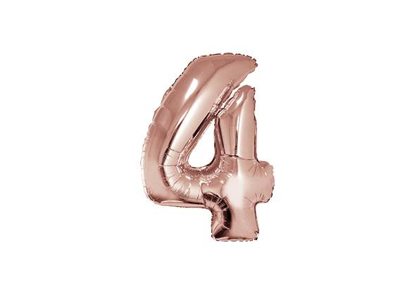 NUMERO 4 ROSA GOLD DE 16 PULGADAS