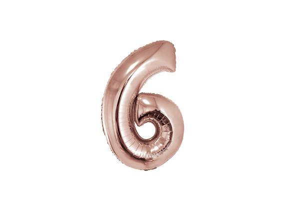 NUMERO 6 ROSA GOLD DE 16 PULGADAS