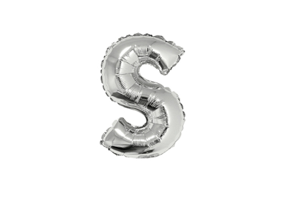 LETRA S PLATEADA DE 14 PULGADAS