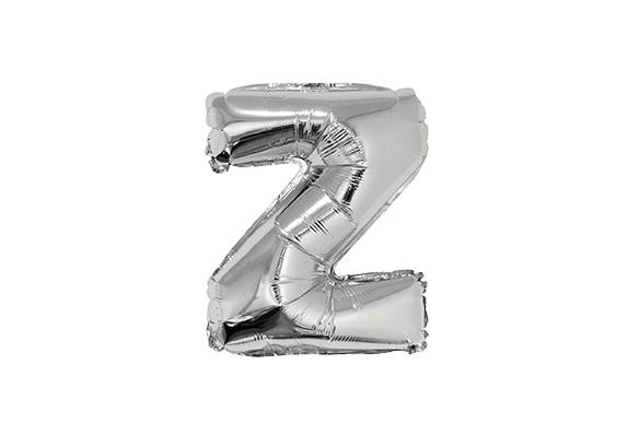 LETRA Z PLATEADA DE 14 PULGADAS