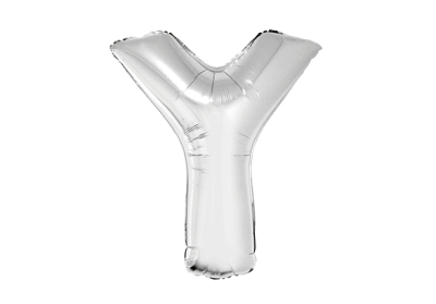 LETRA Y PLATEADA DE 34 PULGADAS