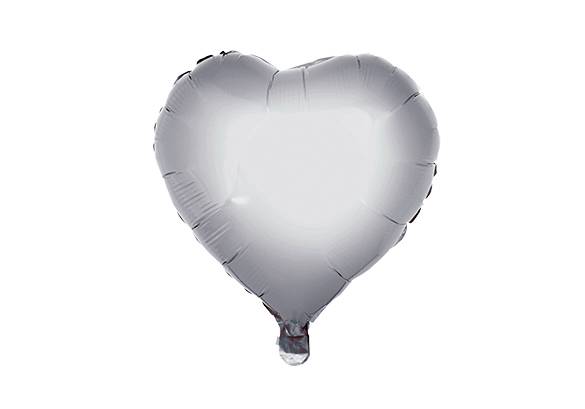 CORAZON PLATEADO - 18 PULGADAS