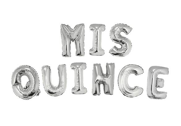 MIS QUINCE PLATEADO - 14 PULGADAS