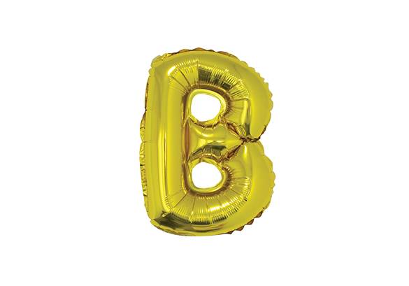 LETRA B DORADA DE 14 PULGADAS