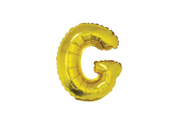 LETRA G DORADA DE 14 PULGADAS