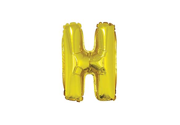 LETRA H DORADA DE 14 PULGADAS