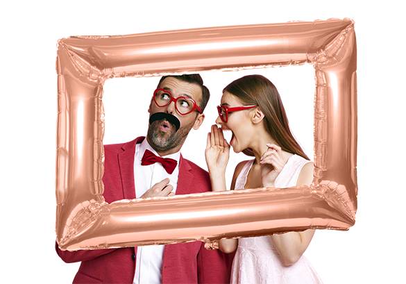 RECUADRO SELFIE ROSA GOLD 34 PULGADAS