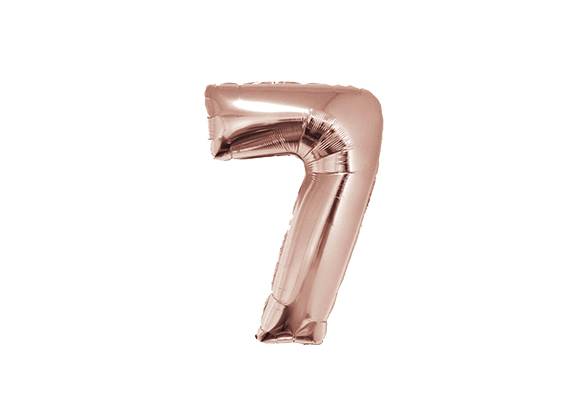 NUMERO 7 ROSA GOLD DE 16 PULGADAS