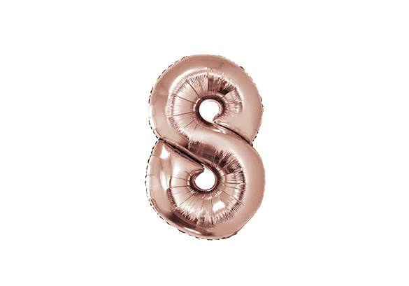NUMERO 8 ROSA GOLD DE 16 PULGADAS