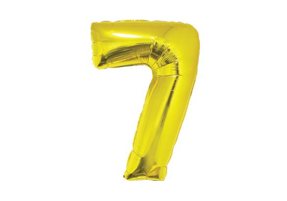 NUMERO 7 DORADO DE 32 PULGADAS