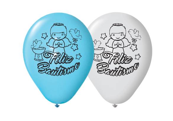 9 PULGADAS ESTANDAR BLANCO Y CELESTE - BAUTISMO