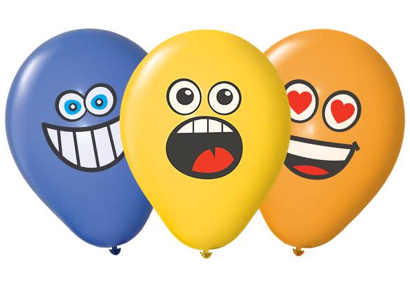 12 PULGADAS ESTANDAR COLOR SURTIDO - PARTY FACES