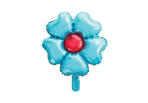 FLOR 5 PETALOS CELESTE - 14 PULGADAS