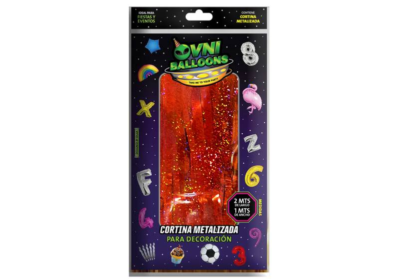 CORTINA METALICA ROJO LASER