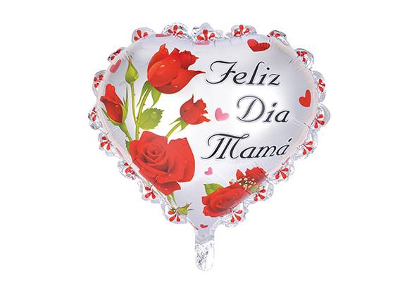 CORAZON FELIZ DIA MAMA  - 18 PULGADAS
