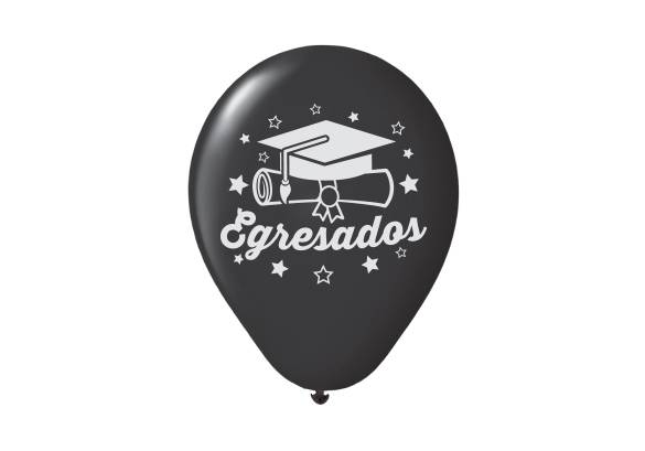 12 PULGADAS ESTANDAR COLOR NEGRO - EGRESADOS