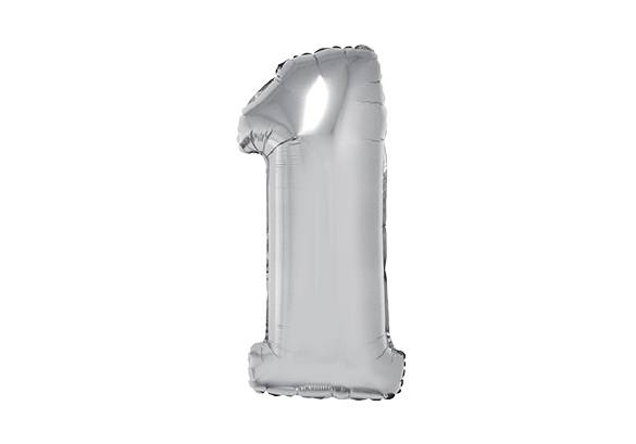 NUMERO 1 PLATEADO DE 32 PULGADAS
