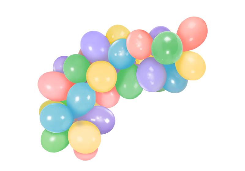 GUIRNALDA DE GLOBOS PASTEL