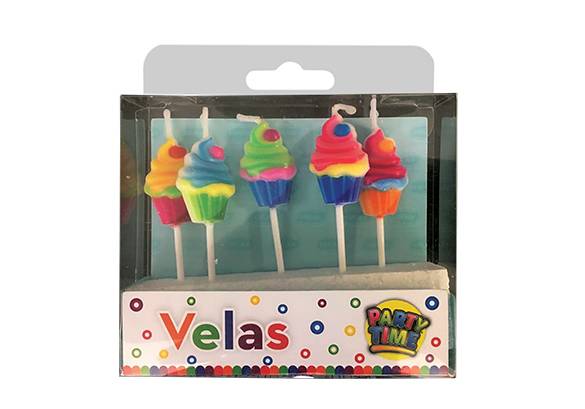 KIT 5 VELAS CUPCAKES