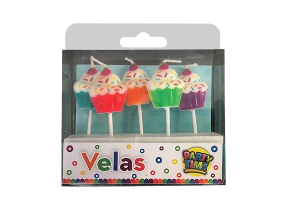 KIT 5 VELAS MUFFINS
