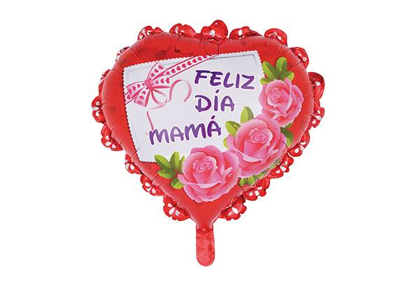 CORAZON FELIZ DIA MAMA - 18 PULGADAS