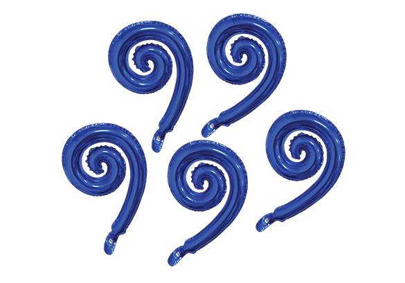 SET 5 ESPIRALES AZULES - 16 PULGADAS