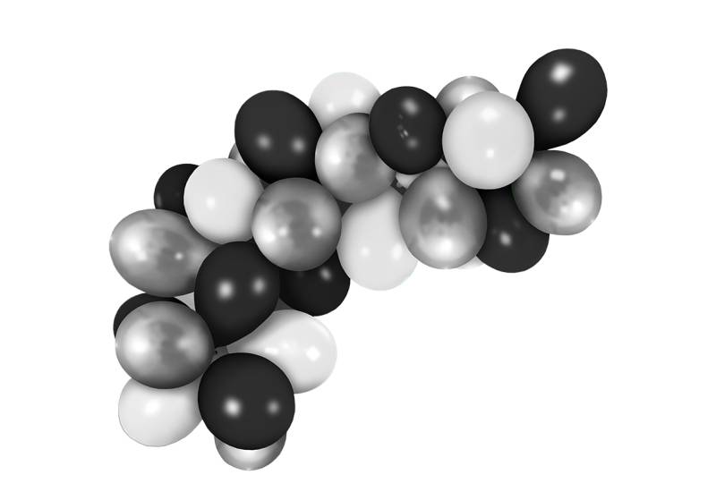 GUIRNALDA DE GLOBOS PLATA