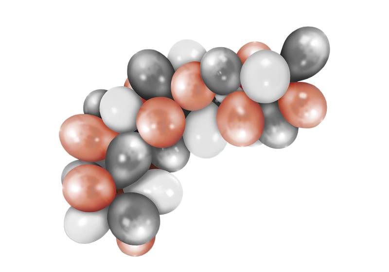 GUIRNALDA DE GLOBOS ROSA GOLD