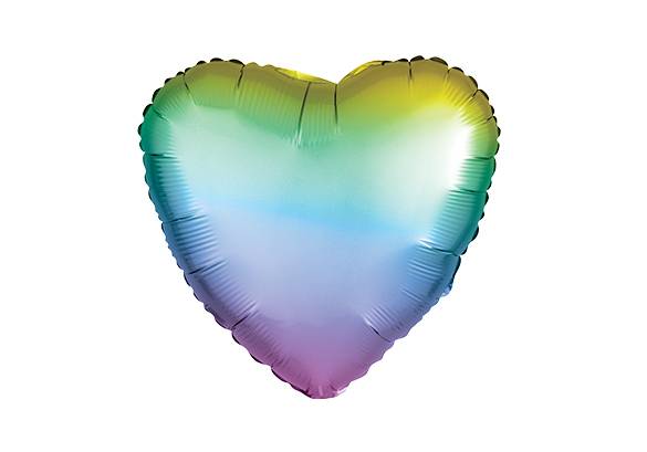 CORAZON RAINBOW PASTEL - 18 PULGADAS
