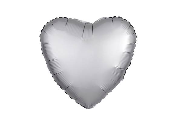 CORAZON PLATA CROMO - 18 PULGADAS